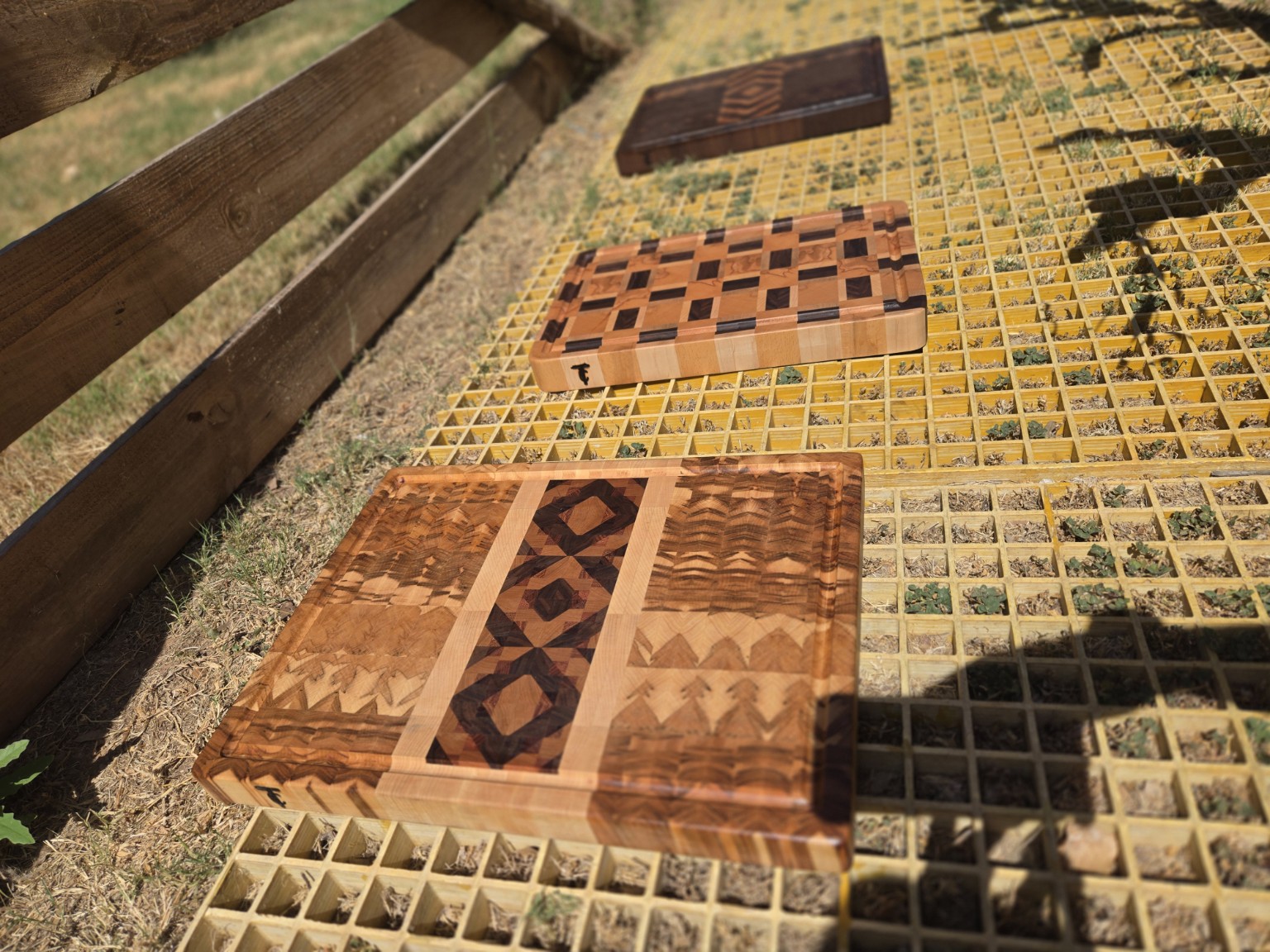 Light end-grain cutting board
